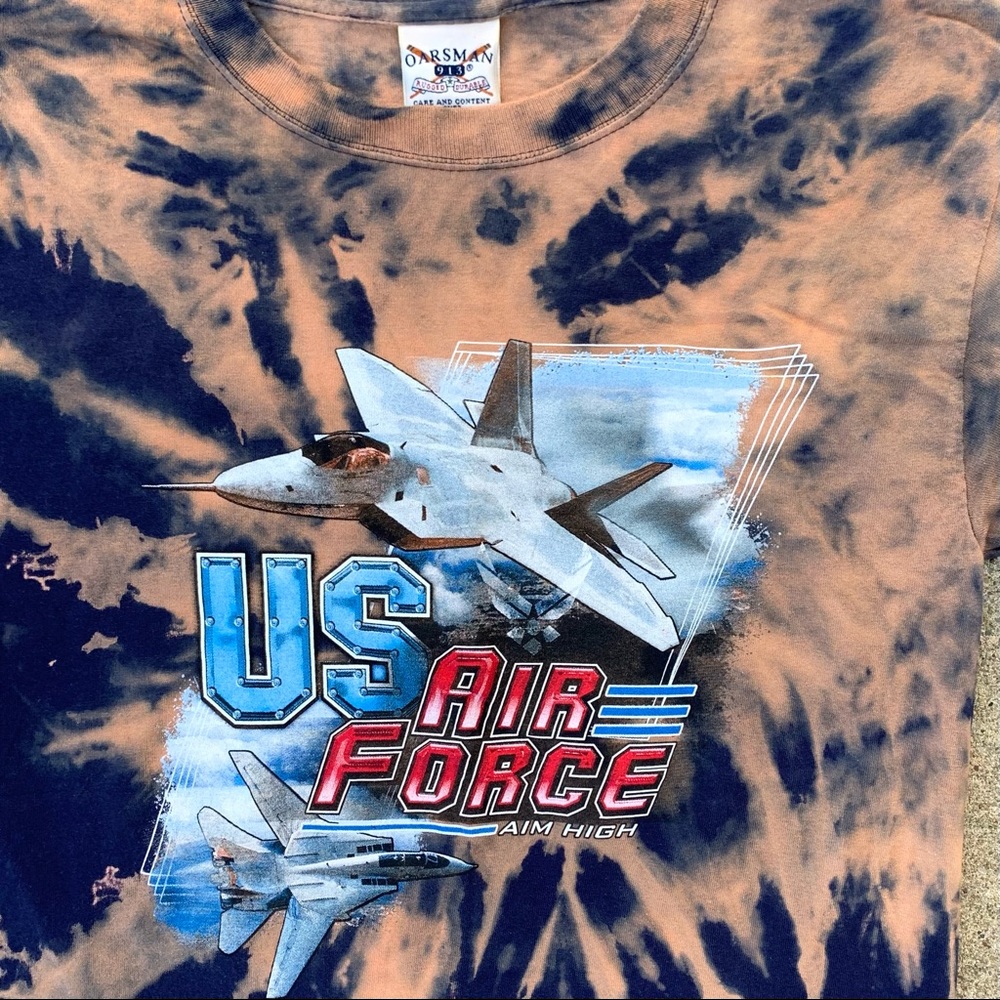Vintage USA Air Force Military Tie Dye Shirt - Picture 3 of 5